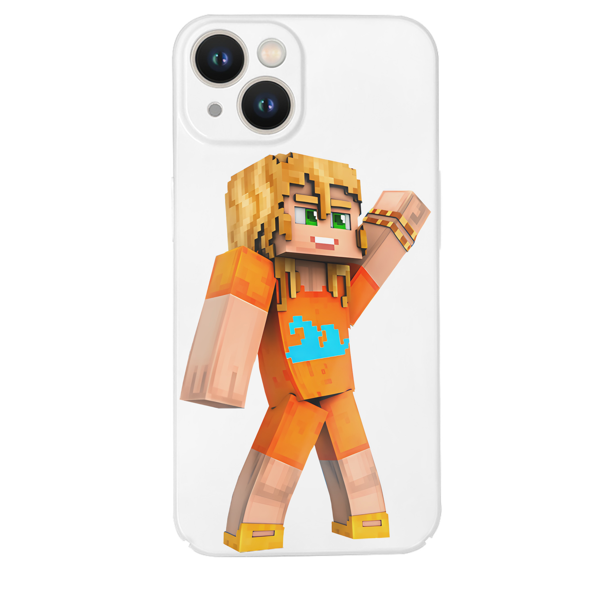 （画像用） マインクラフト ブロックの世界 Minecraft MC Block world 【iPhone 14シリーズ対応】ハードケース